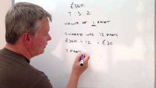 How to calculate ratio - sharing money GCSE question