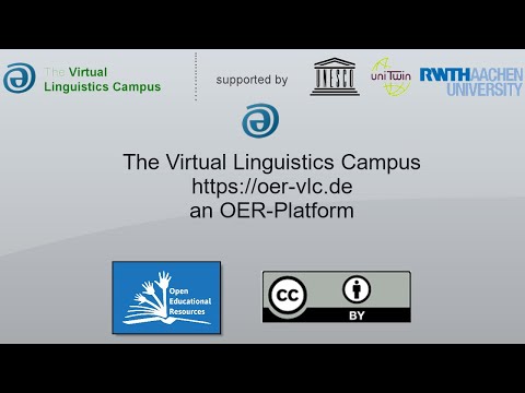 The Virtual Linguistics Campus - An OER Platform