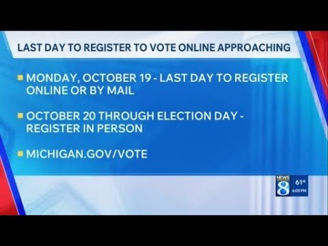 Last day to register to vote online approaching