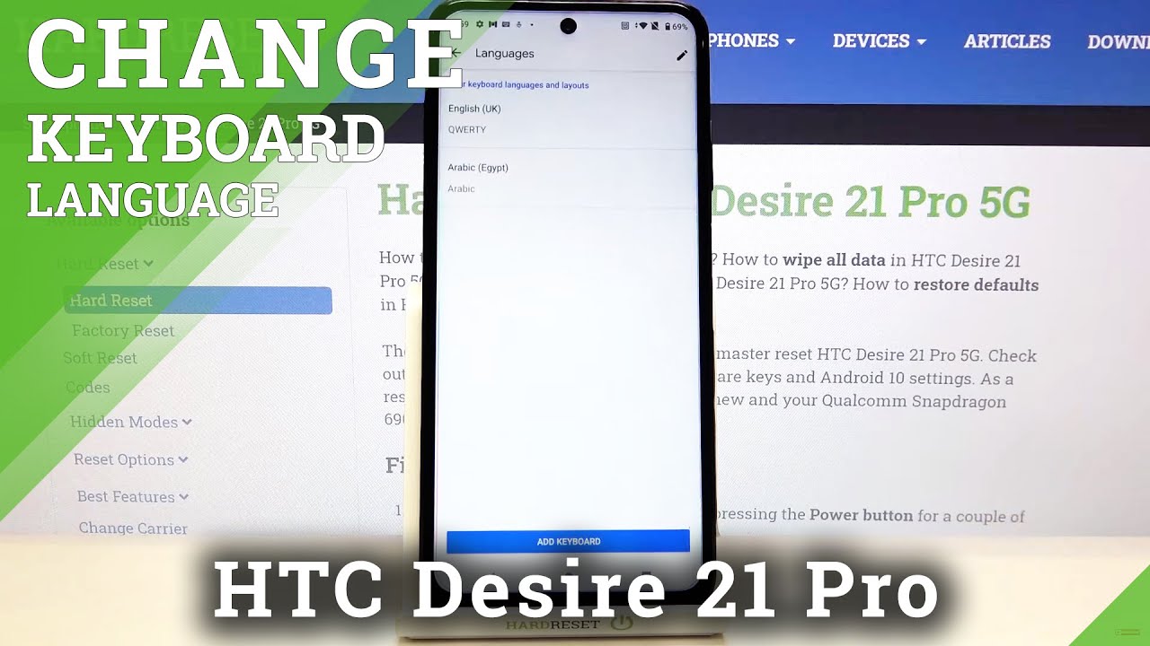 How to Change Keyboard Language in HTC Desire 21 Pro 5G – Keyboard Settings