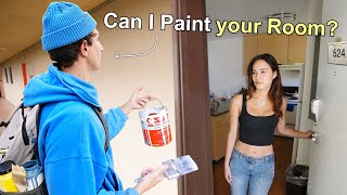 Asking College Students to Paint THEIR Dorm... Screenshot