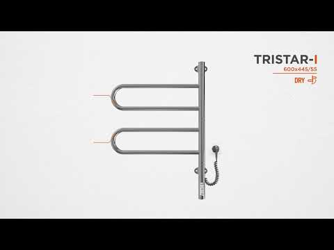 Электрический полотенцесушитель Mario Тристар-I TR 2.3.0505.11.P (4820111355631, 600x445, хром/черный матовый, с таймером)