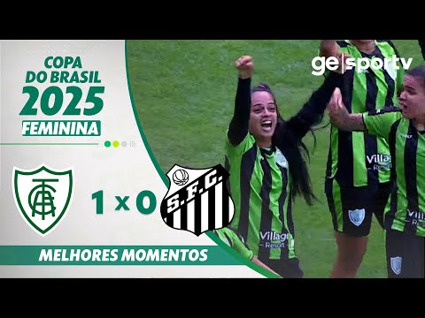 Gols e lances de América-MG x Santos
