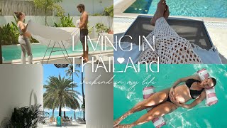 LIVING IN THAILAND, SPEND THE WEEKEND WITH ME - groceries, tambo beach club, days at the villa 🤍