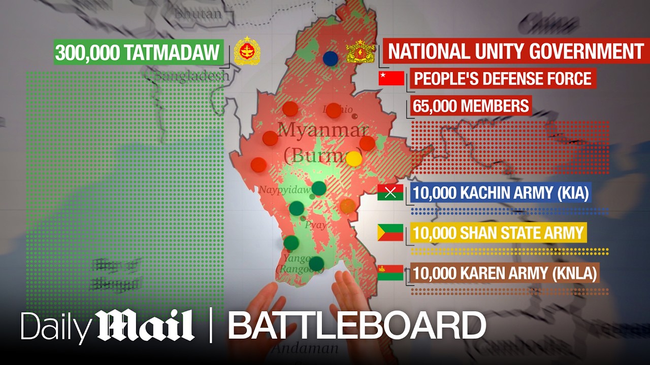 How Myanmar's Civil War Unfolded | Battle Board | Daily Mail