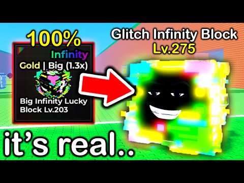 Using LUCKY STORM GLITCH For 100% INFINITY BLOCKS in Escape Tsunami For Brainrots