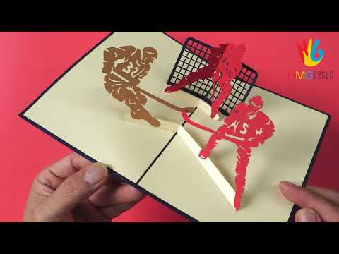 Sport 3D Greeting Card | Hockey Pop-up Card