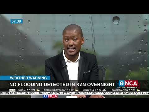 Weather Warning No flooding detected in KZN overnight