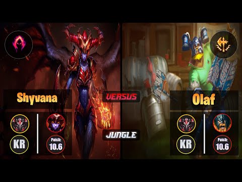 GrandMaster SHYVANA [Dark Harvest] (Jungle) VS  OLAF - Grandmaster KR Patch 10.6