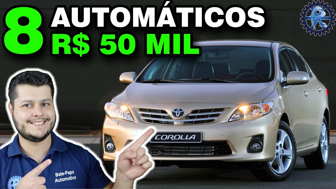 8 MELHORES CARROS AUTOMÁTICOS até 50 MIL REAIS