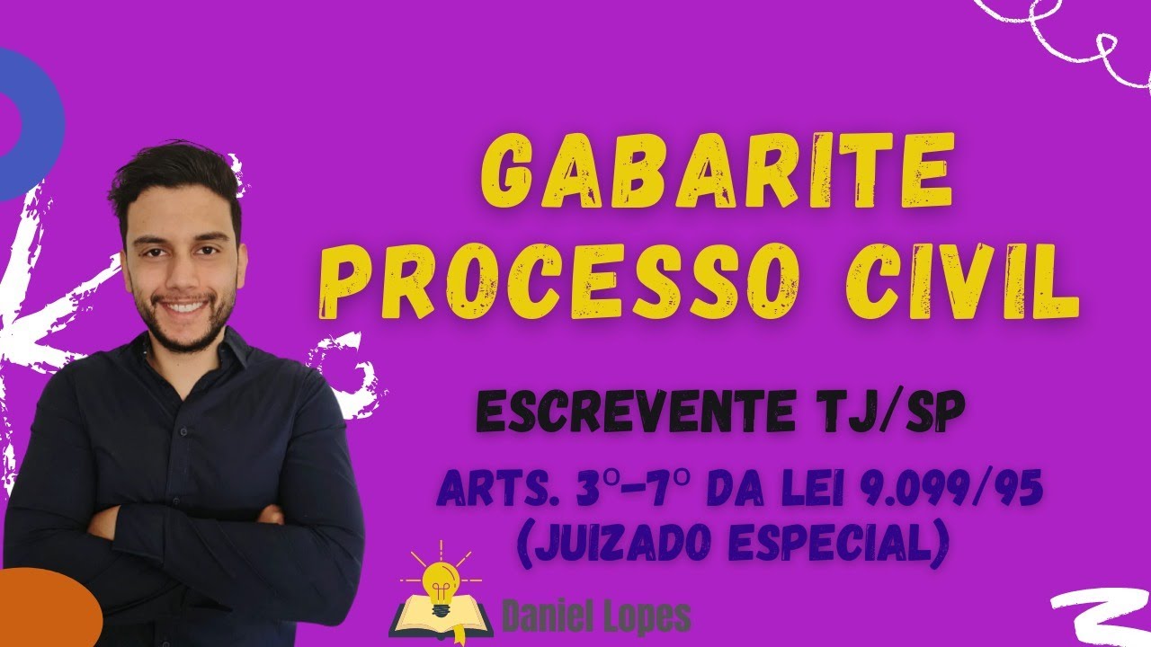 Arts. 3º-7º, Lei 9.099/95 (Juizado Especial) - Processo Civil - ESCREVENTE TJSP 2023 - Aula 52