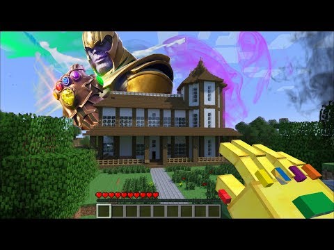 GIANT THANOS APPEARS IN MY HOUSE IN MINECRAFT !! Minecraft Mods