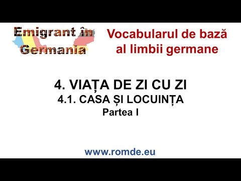 Vocabularul limbii germane - 411 Haus und Wohnung - Casa si locuinta