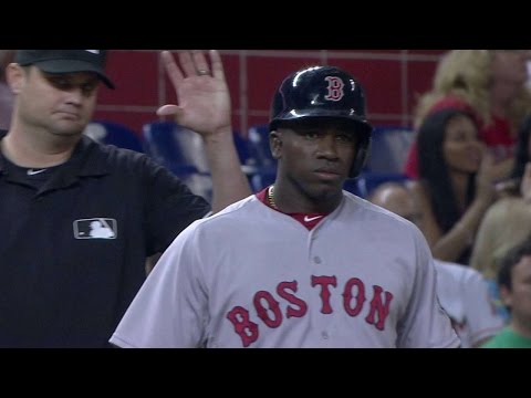 BOS@MIA: Castillo plates Papi with an RBI triple