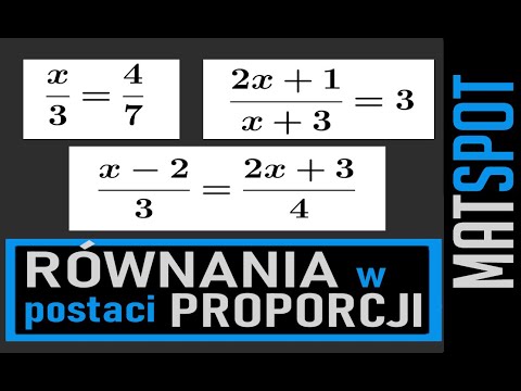 Equations in the form of proportions
