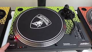 Video thumbnail for Technics SL-1200M7B Lamborghini turntable in 3 super car colors by hxos plus