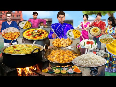 Kadhi Pakora Chawal Rs 20 Kadhi Pakora Street Food Hindi Kahaniya  Moral Stories New Comedy Video