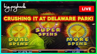 🔴 HUGE WIN and MEGA FEATURE at DELAWARE PARK CASINO! Live Slots!