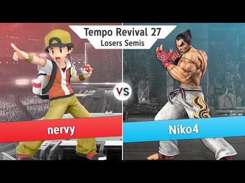Tempo Revival 27 - nervy (Pkmn Trainer) Vs. Niko4 (Kazuya) - Losers Semis - Smash Ultimate