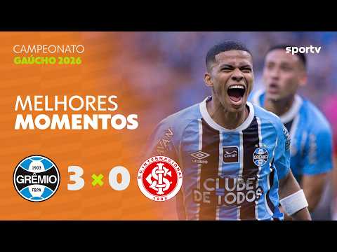 Grêmio 3 X 0 Internacional | Ida da final | Campeonato Gaúcho 2026