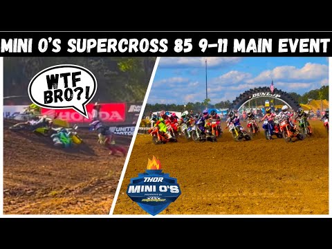LAST LAP TAKEOUT GONE WRONG!! 9-11 85cc Rippers Throwing SCRUBS at Mini O’s Supercross