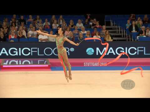 Sara STAYKOVA (BUL) 2015 Rhythmic Worlds Stuttgart - Qualifications Ribbon