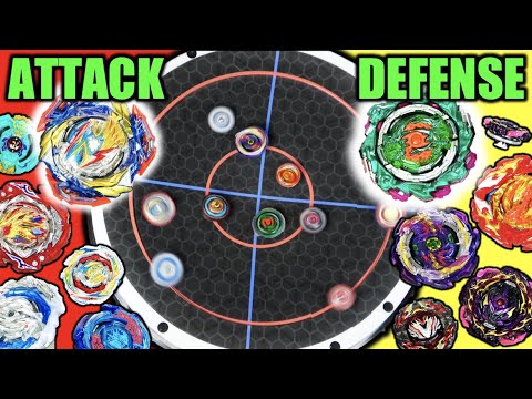 ALL ATTACK BEYBLADES vs ALL DEFENSE BEYBLADES