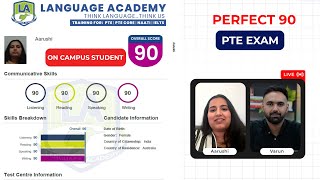 Aarushi got Perfect 90 in PTE (After Changes)  | Tips and Strategies Revealed | Language Academy