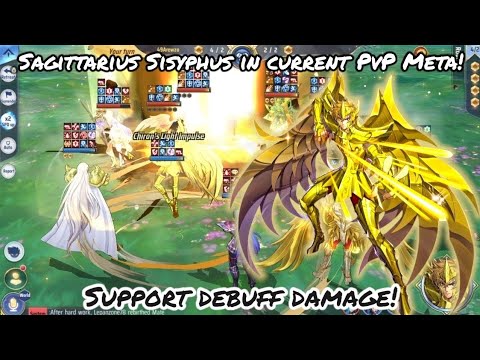 Saint Seiya: Awakening (KOTZ) - Sagittarius Sisyphus Current PvP Meta! Support Debuff + Assist DMG!