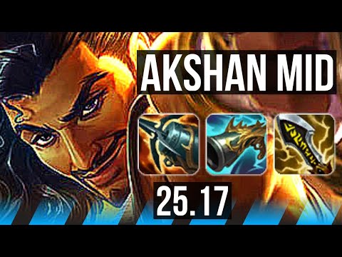 AKSHAN vs AHRI (MID) | Legendary, 21/4/7, 600+ games | NA Challenger | 25.17