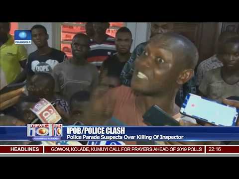 IPOB/Police Clash: Police Parade Suspects Over Killing Of Inspector