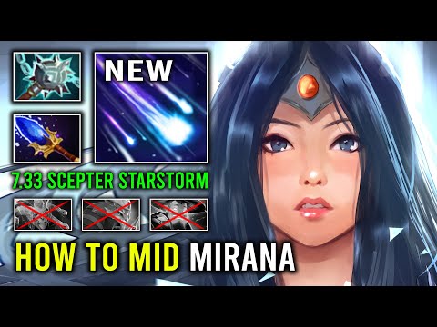 How to Play Mid Mirana in 7.33 Against Storm with 13Min Godlike Aghanim Sacred Arrow Dota 2