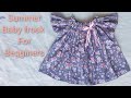 Summer baby frock cutting and stitching for begginers.