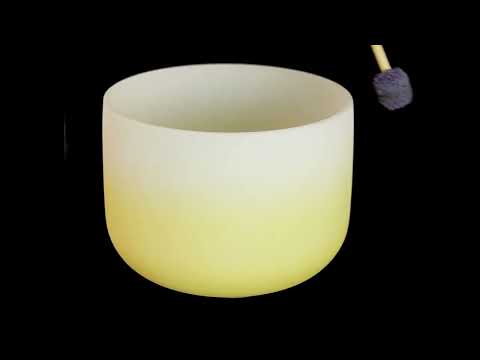 Meinl 12" Navel Chakra Crystal Bowl - Yellow - E | Unlimited Singing Bowls