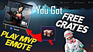 PLAY MVP EMOTE AND GET FREE CRATES | PUBG | UNKNOWN DEVIL