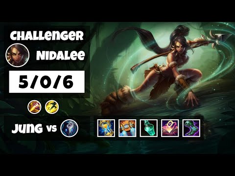 Nidalee vs Kindred EU Challenger JUNGLE (5/0/6) - v11.17