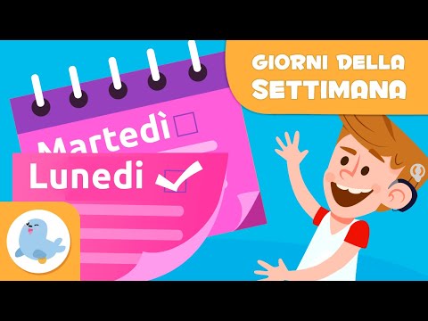 Giorni della settimana per bambini - Quali sono i giorni della settimana? - Vocabolario in italiano