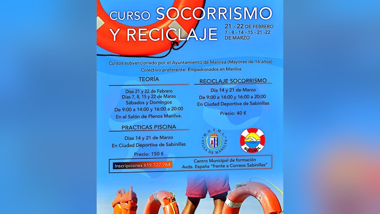 Cursos de Socorrismo y Reciclaje