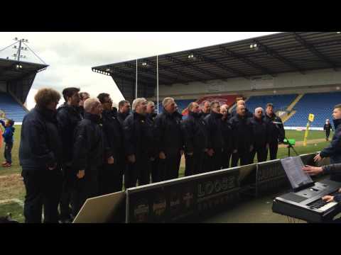 The Bois Goetre-Hen Male Choir performing at London Welsh vs London Irish