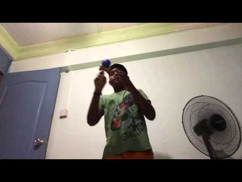 Simple kendama trick (big cup spike)