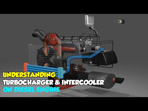 Turbocharger and Intercooler working on Diesel Engine