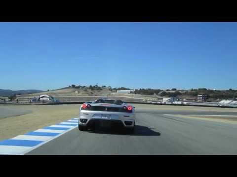 Trying to pass a Ferrari F430 at Laguna Seca