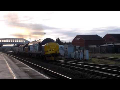 37425 and 37194 departs Bridgwater with 6M63 on 17th December 2013