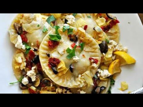 Homemade Ravioli with Broccoli Filling with Pink Sauce | Winning Recipe| how to make#Ravioli recipi,