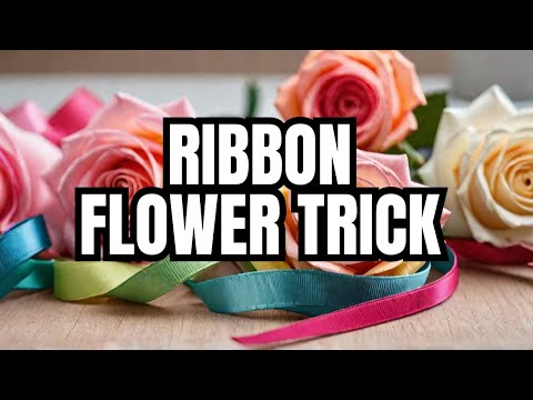 DIY Ribbon Flowers - How to Make Ribbon Roses - Amazing Ribbon Flower Trick -Easy Making With Needle
