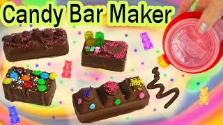 CHOCOLATE CANDY BAR Maker Kit Set REAL FOOD Sprinkles Cookie Dough Gummy Bears Baker Moose Toys