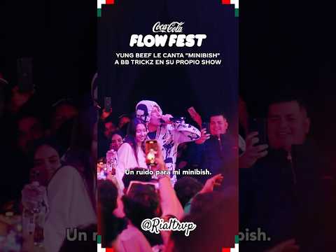Yung beef le canta MINIBISH a bb trickz en su propio show #ricosuaveyatusabe #yungbeef #trap