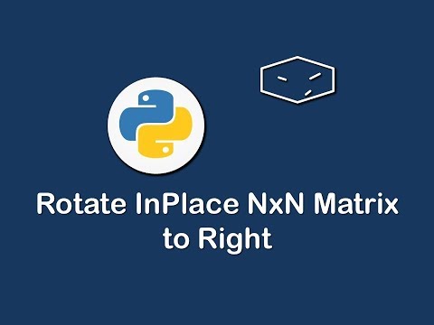 rotate inplace nxn matrix to right in python 