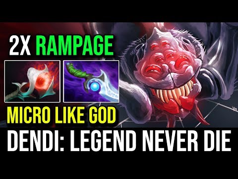 Dendi [Broodmother] Legend Never Die Double RAMPAGE Counter All Enemy Craziest Micro Dota 2 FullGame