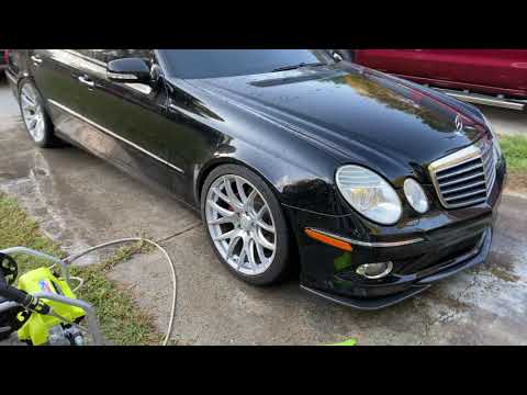 Day one: Mercedes W211 lowered and finally getting a bath